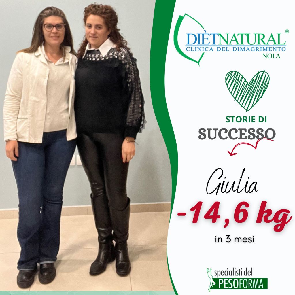 Come Giulia ha Perso 13,3 kg in 3 Mesi grazie a Dietnatural&nbsp;Nola